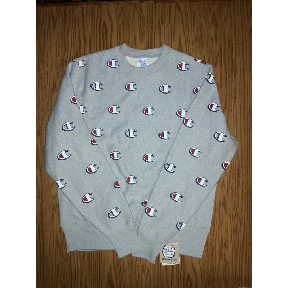 Champion Reverse Weave All Over Logo Print Men’s M